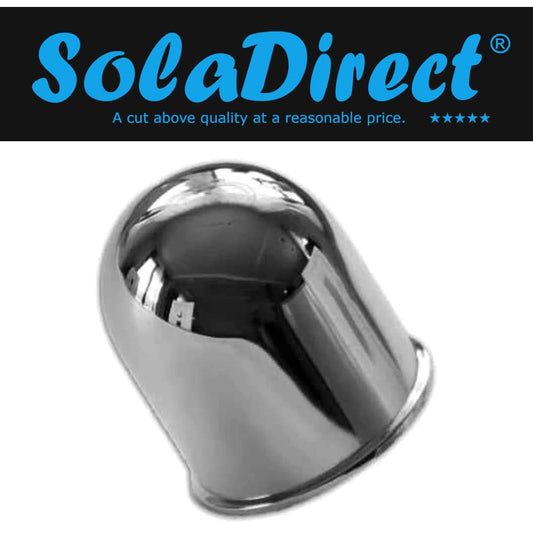 Tow Ball Cover Universal 50 mm / 2" Trailer Hitch Ball Cover in Chrome, Tow Bar Cover, Car Wash Proof, Abrasion & Dirt Protection