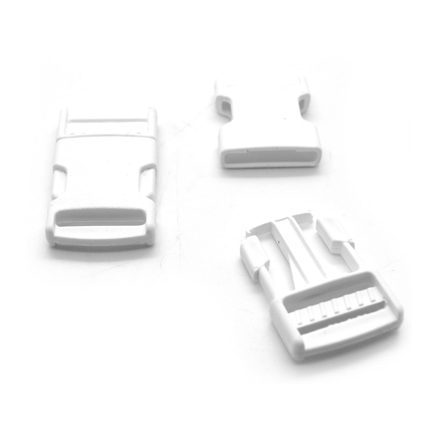 Side Release Buckles Clips for 25 mm / 1 in Webbing, Luggage, Back Pack / Rucksack, Straps (White, 2 pieces)