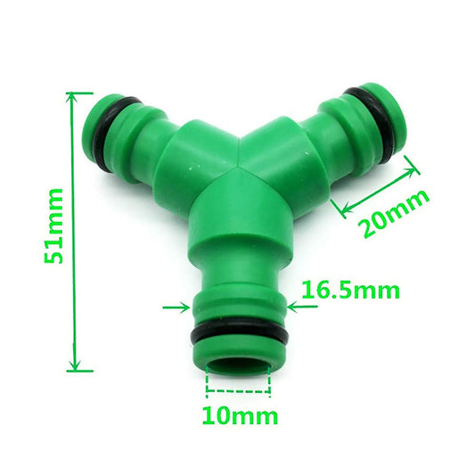 3 Way Garden Hose Pipe Lock Coupling Splitter Male Adaptor Connector Fast Joiner