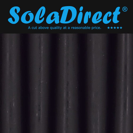 Tapered Dinner Candles, Pack of 10, Unscented, Long Burning Time, 24 cm / 9.45" (Black, Matt)