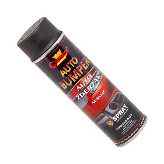 2 x 500 mL Black Plastic Bumper Paint Acrylic Spray Fast Drying - for PP and ABS Car Trim, Dashboards, Spoilers - High Adhesion, Even Finish for Plastic Parts, Suitable for Renovation, Customisation