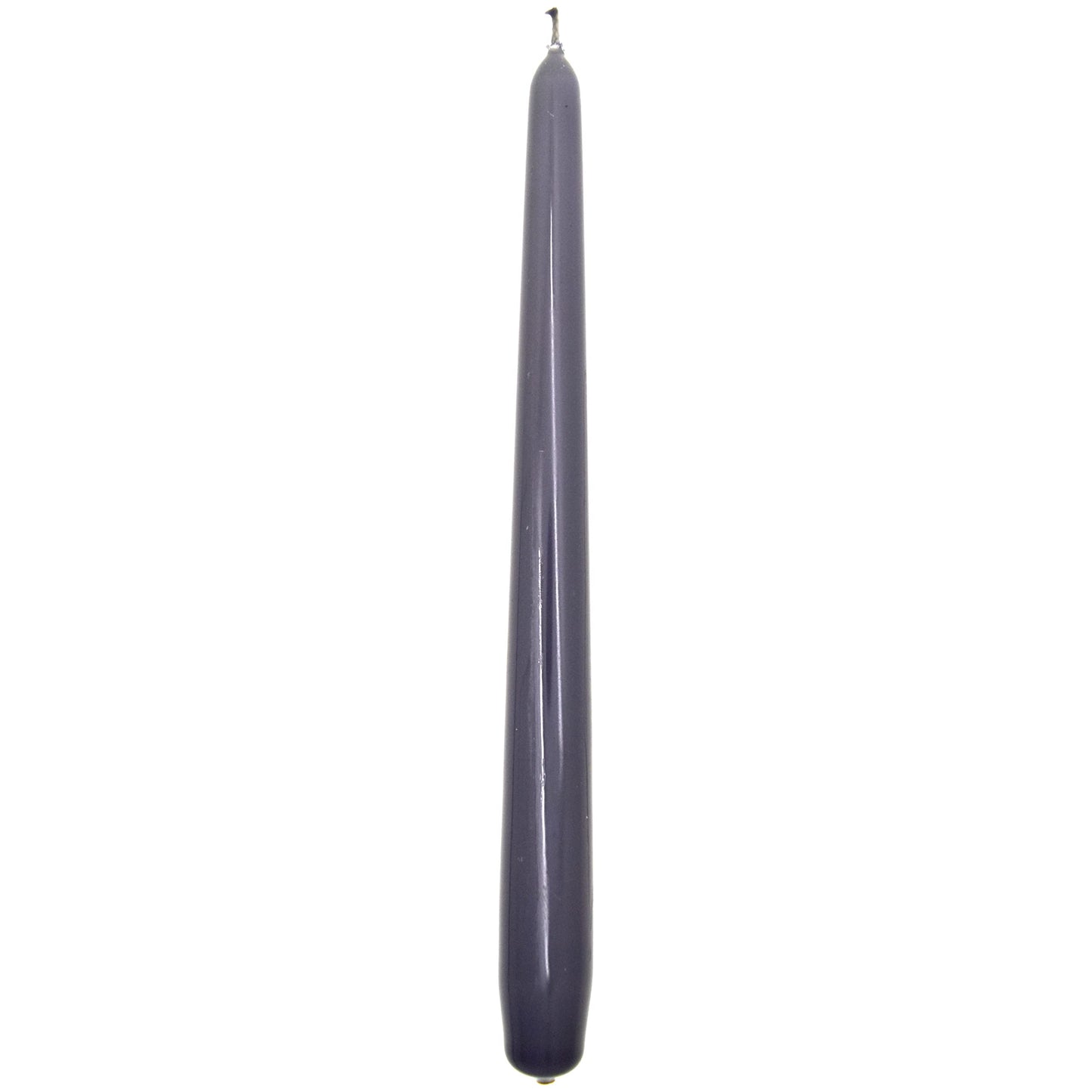 Tapered Dinner Candles, Pack of 10, Unscented, Long Burning Time, 24 cm / 9.45" (Steel Magnolias, Varnished)