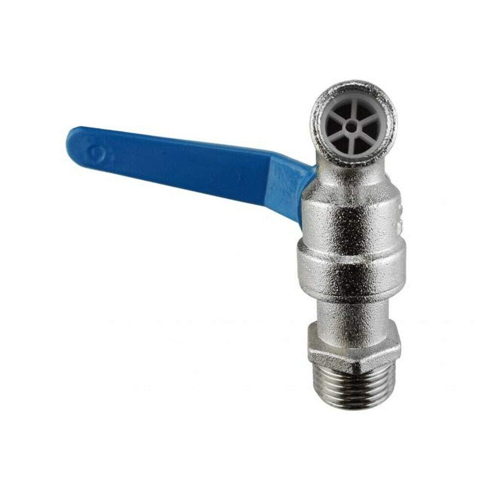 1/2" Outside Basic Garden Tap with Lever Turn On/Off Nickle Plated Zinc