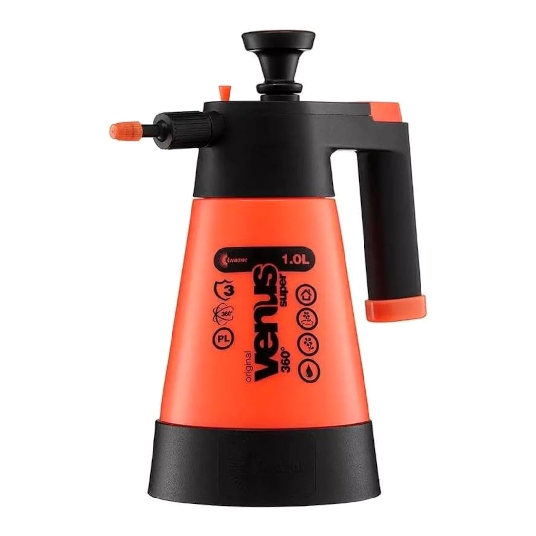 Kwazar 34700 Venus Super 360 Degree Pressure Sprayer for Garden, Orange, 1.0 L