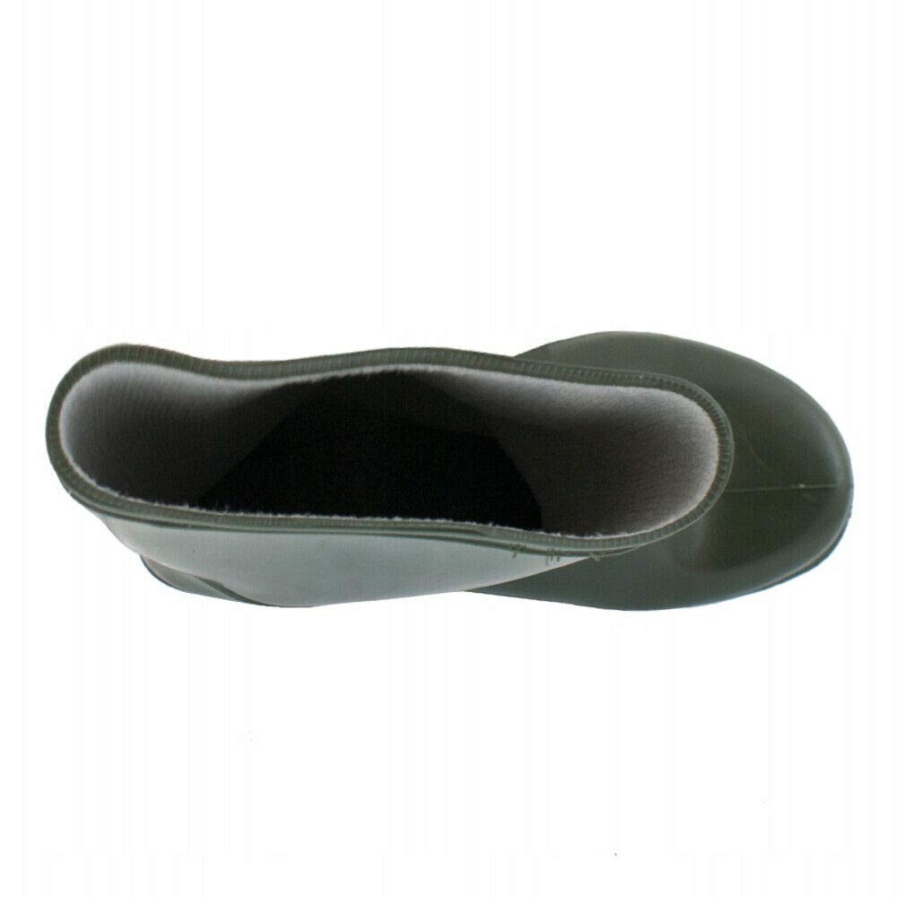 Olive Green Men's Wellington Boots Waterproof Wellies Durable PVC Gardening (Size UK 10 / EU 44)