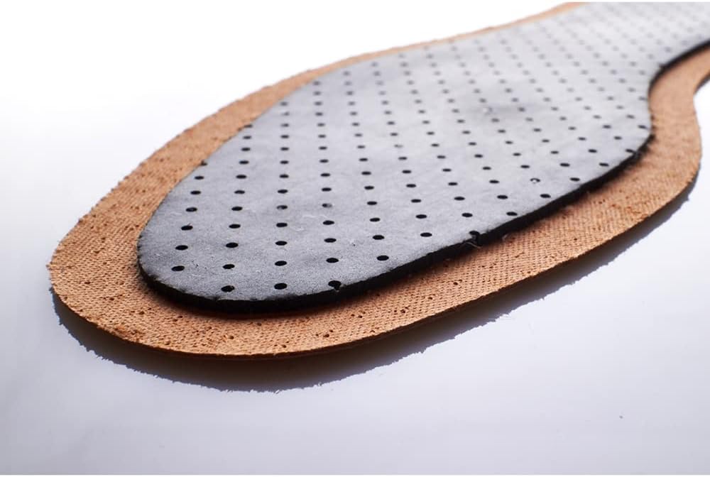 Genuine Brown Leather Shoe Insoles with Activated Carbon I Shoe Insole with Odour Control I Breathable (Size: UK 6 / EU 39)