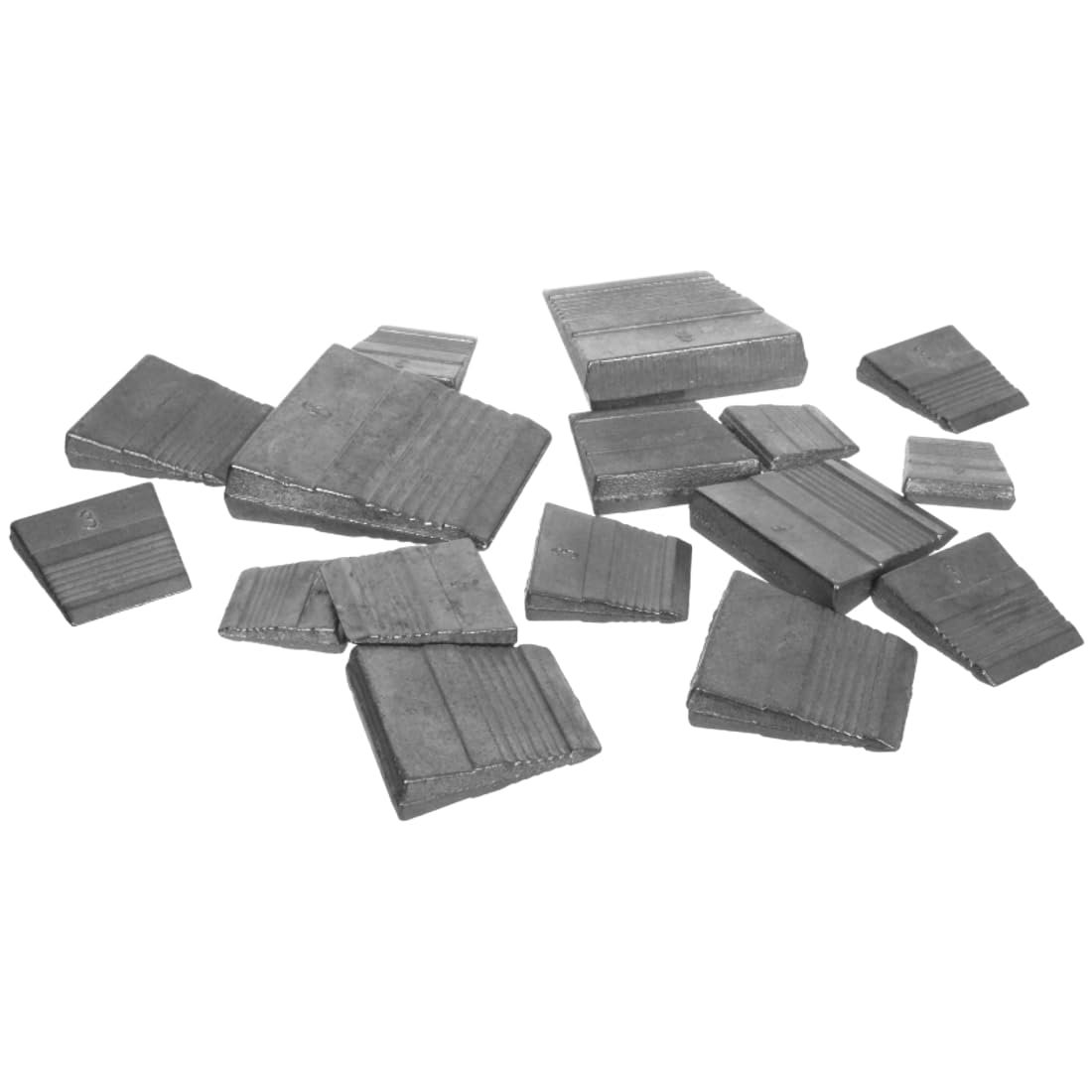 Hammer Wedge Set, Shaft Wedges, 10 pcs - 2 of Each Size, Made of Metal with a Serrated Structure