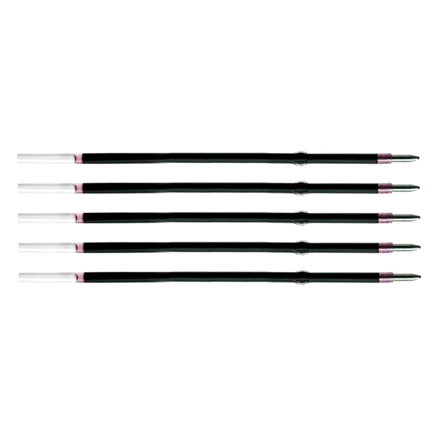 5 Pcs Ballpoint Pen Refills, Length 107 mm, Retractable Pen Refills, Smooth Writing, Smudge Free Ballpoint Pen Refills (Red)
