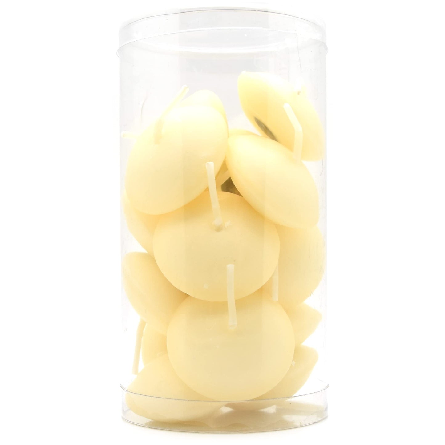 Ivory Floating Candles, Pack of 15, Unscented, Long Burning Time, Tealights Candles, Romantic Decoration Wedding Dinner Christmas