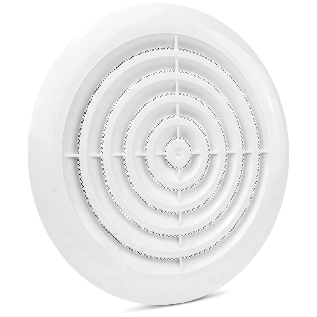 5-inch / 125 mm Circular Ceiling Mounted Air Vent Grille Cover, Round Ventilation Extract/Supply Valve Diffuser (White)