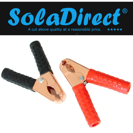 100mm / 4" Crocodile Clips, Alligator Clamps, Electrical Cable Terminal Test Metal Croc Clips - Car Battery, Electric Testing, DIY