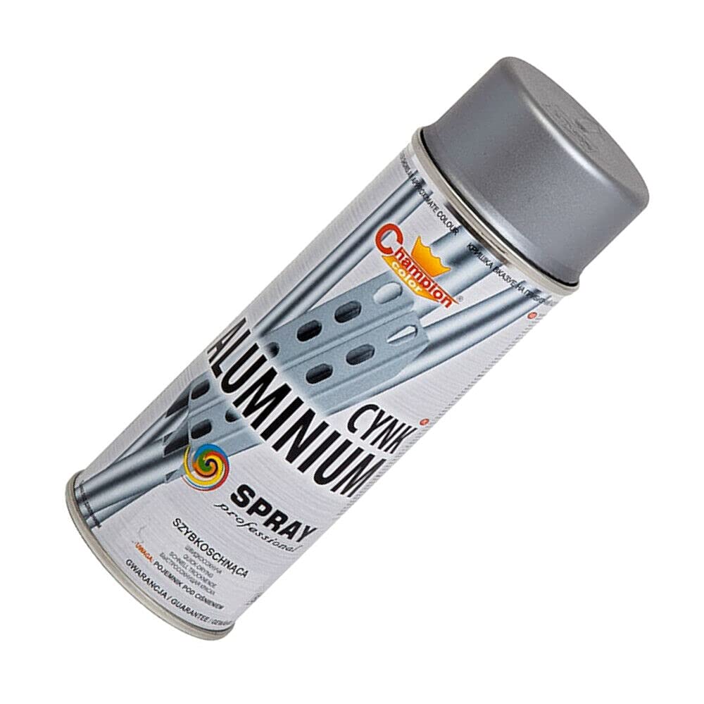 400 mL Zinc Aluminium Spray Paint for Galvanised Steel - Protective and Renovation Coating with Metallic Finish - for Gutters, Roofs, Sills, Fences, Pipes, Steelwork, Suitable for Dry Indoor Areas