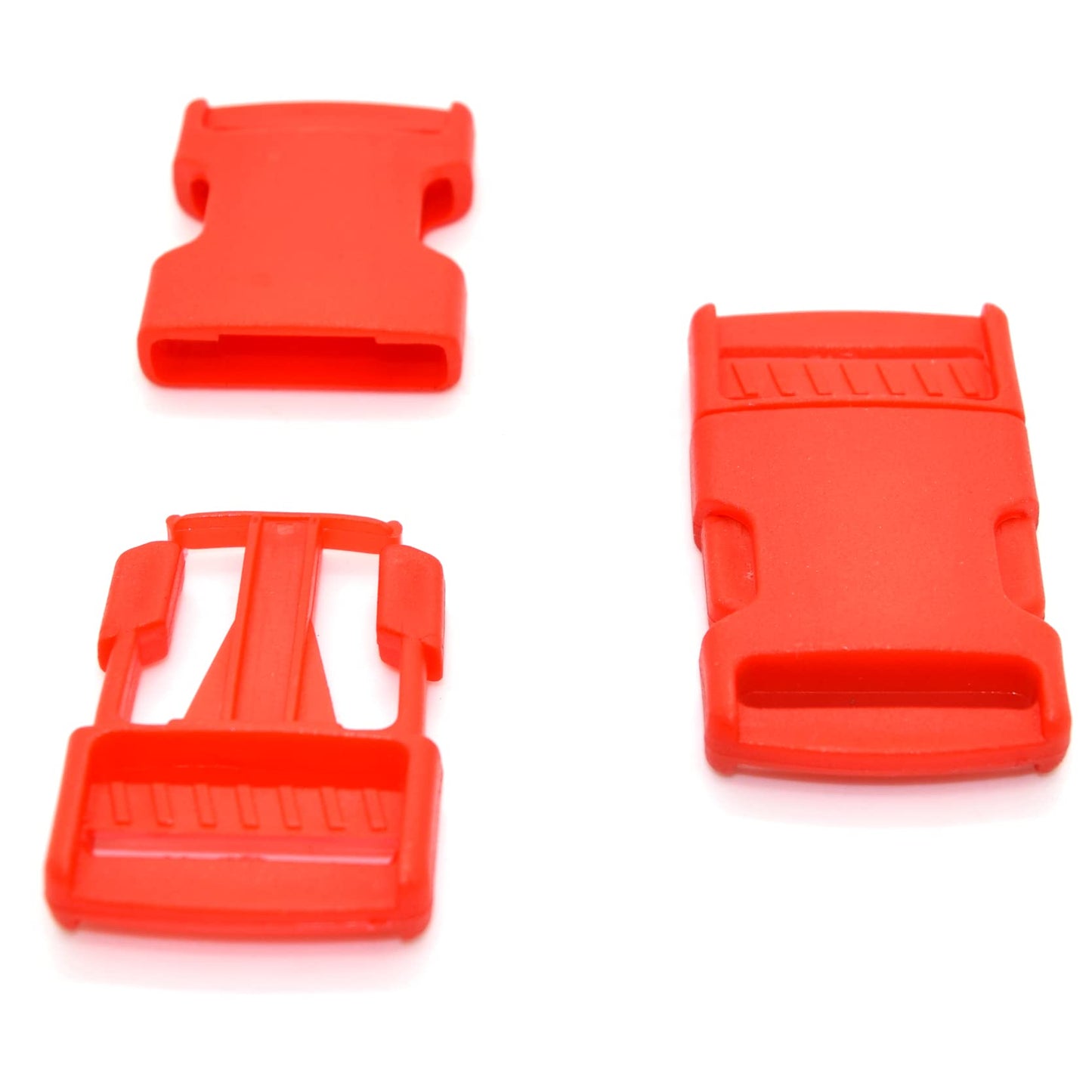 Side Release Buckles Clips for 25 mm / 1 in Webbing, Luggage, Back Pack / Rucksack, Straps (Red, 10 pieces)