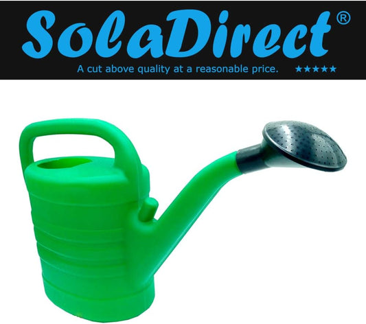 10L Watering Can, Green Lightweight Plastic Watering Can Black Detachable Sprinkler Rose Head, Outdoor & Indoor Hydrate Water Can