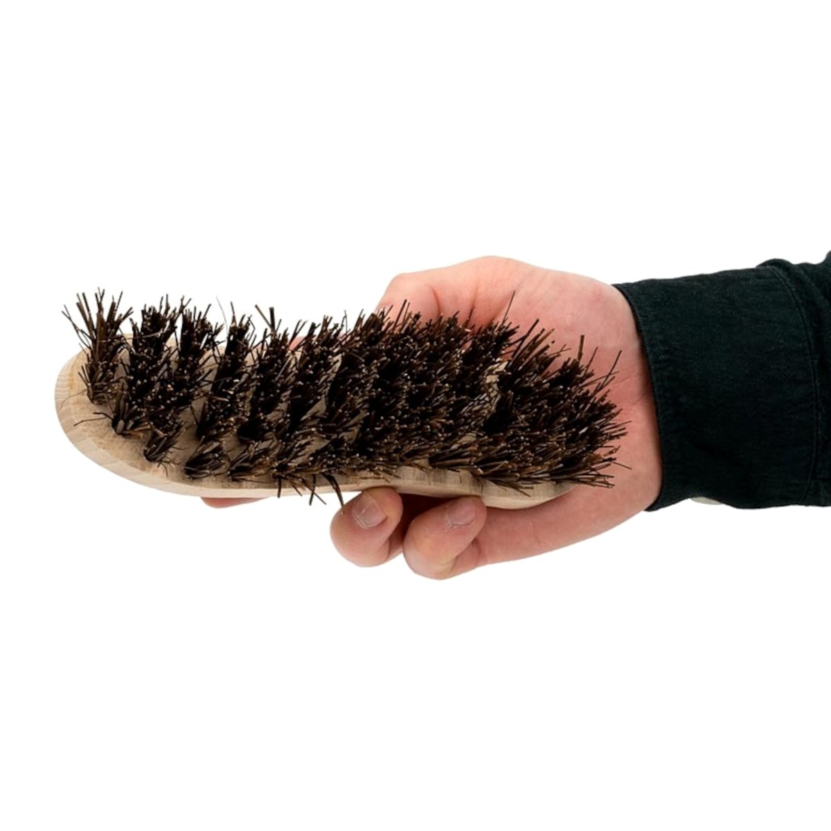 2 x Wooden Scrubbing Brush, Large Hard Bristle Brush, Stiff Bassine, Scrubbing Brush for Cleaning Hard Surfaces, Floors, Walls