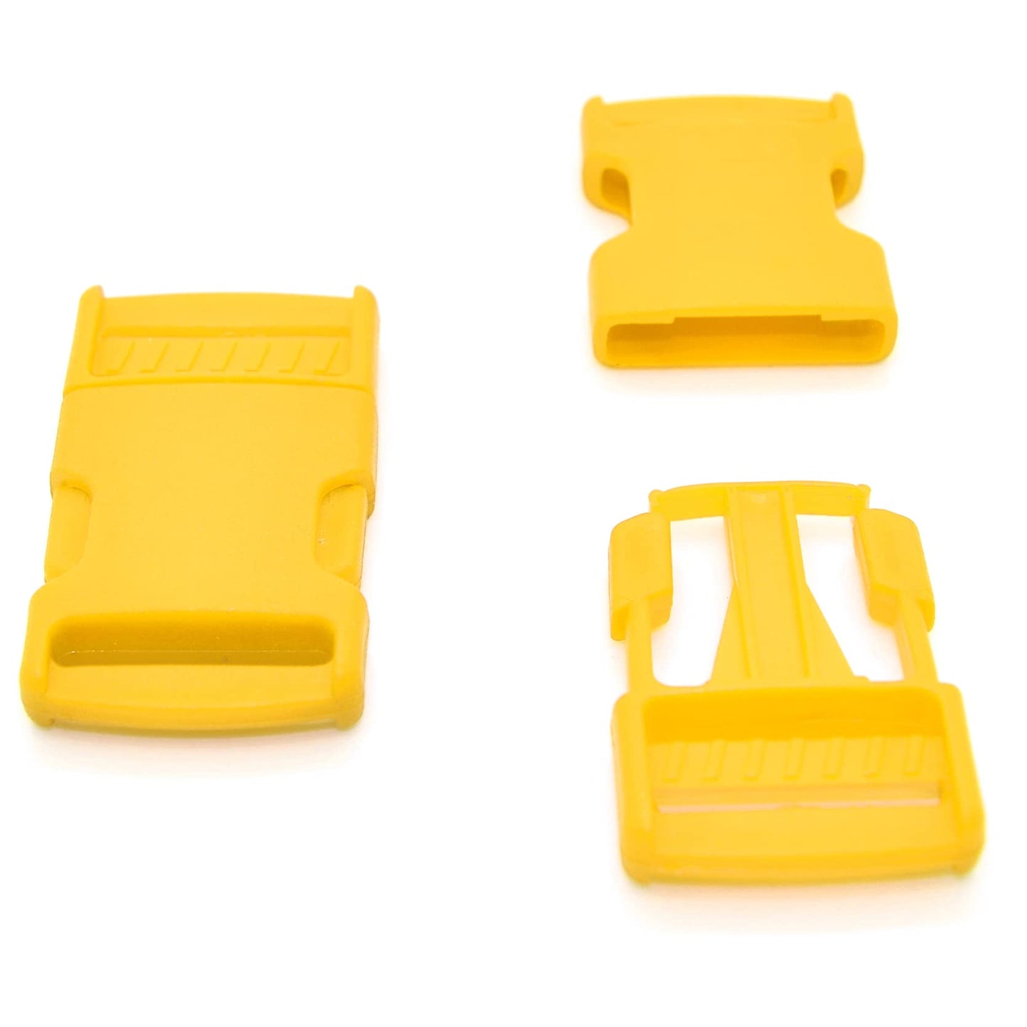 Side Release Buckles Clips for 30 mm Webbing, Luggage, Back Pack / Rucksack, Straps (Yellow, 6 pieces)