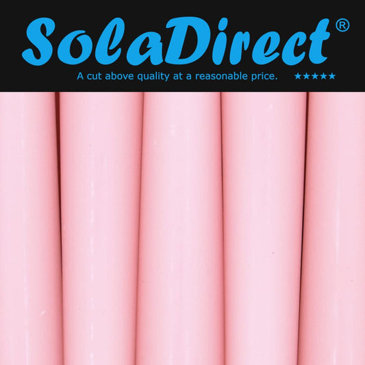 Tapered Dinner Candles, Pack of 10, Unscented, Long Burning Time, 24 cm / 9.45" (Rosy, Matt)