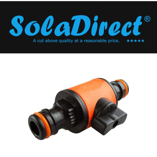 1 piece of 1/2" Garden Hose Pipe In line Tap Shut Off Valve Fitting Connector