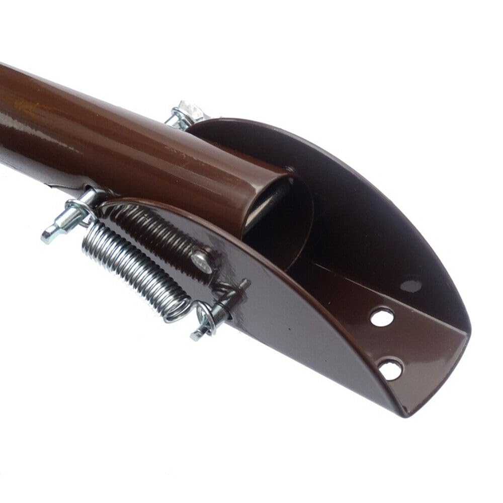 30 cm / 12 in Brown Kick Down Door Stop - Keep The Door Stay Open for Gate, Home, Office - Metal Door Stopper with Rubber Bumper