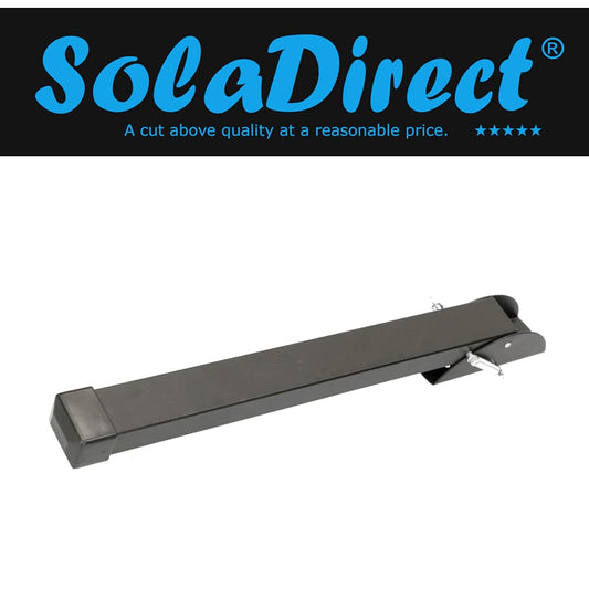 20 cm / 8 in Black Kick Down Door Stop - Keep The Door Stay Open for Gate, Home, Office - Metal Door Stopper with Rubber Bumper