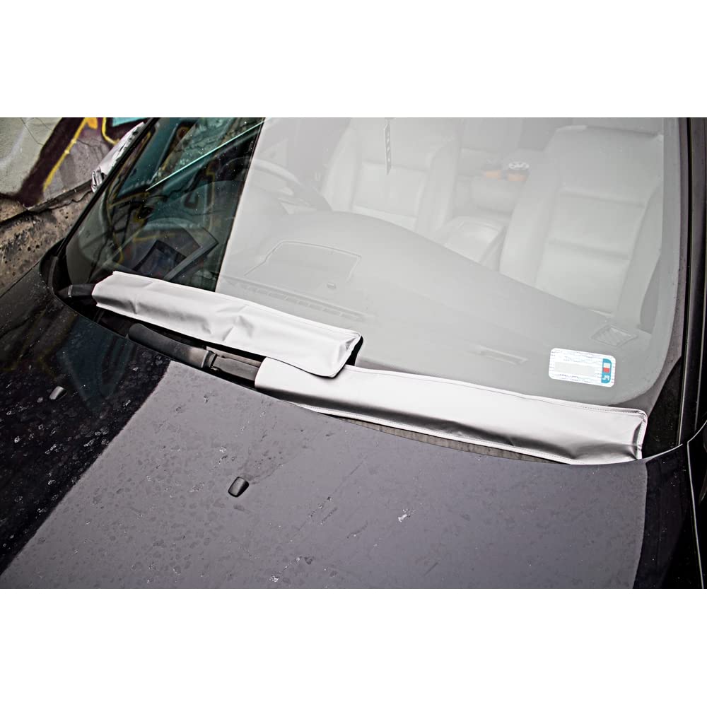 Set of Anti Snow Anti Frost Protection Covers for Car Wing Mirrors and Wiper Blades (Grey)