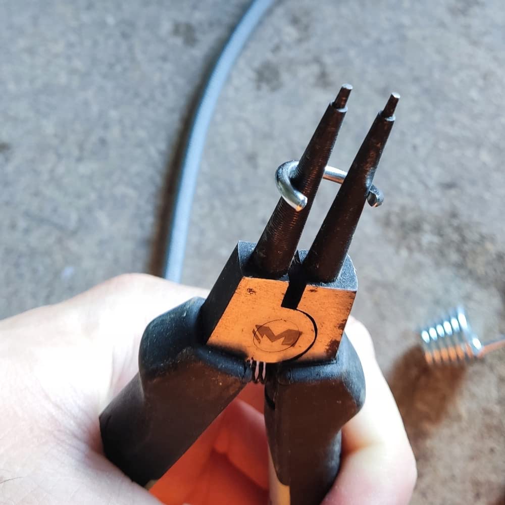 Steel Bungee Shock Cord Hook Spiral Wire Hooks End for 6 mm Elastic Rope Strapping Tape (6 mm, 6 pieces)