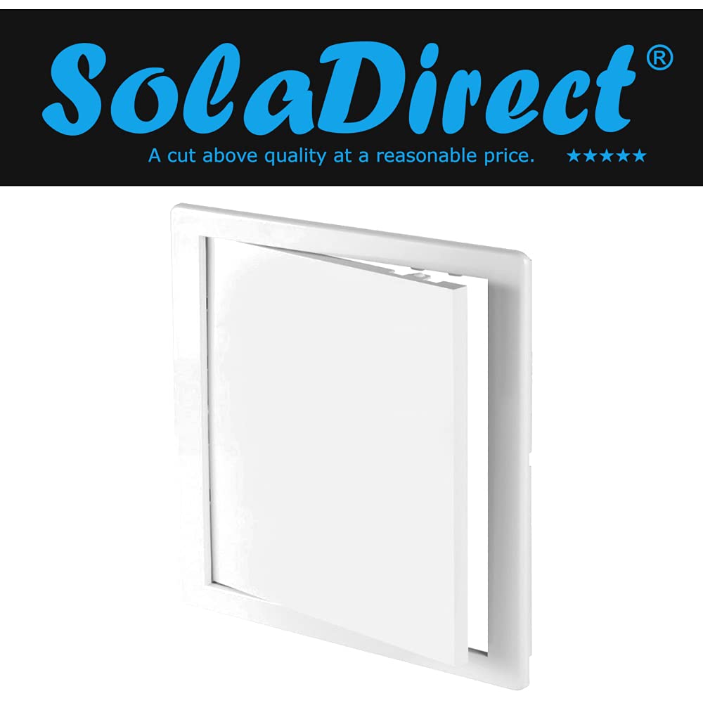 White Access Panel, 250 mm x 250 mm Revision Door, Gas Water Electricity Service Inspection Hatch Cover, Tough and Durable ABS