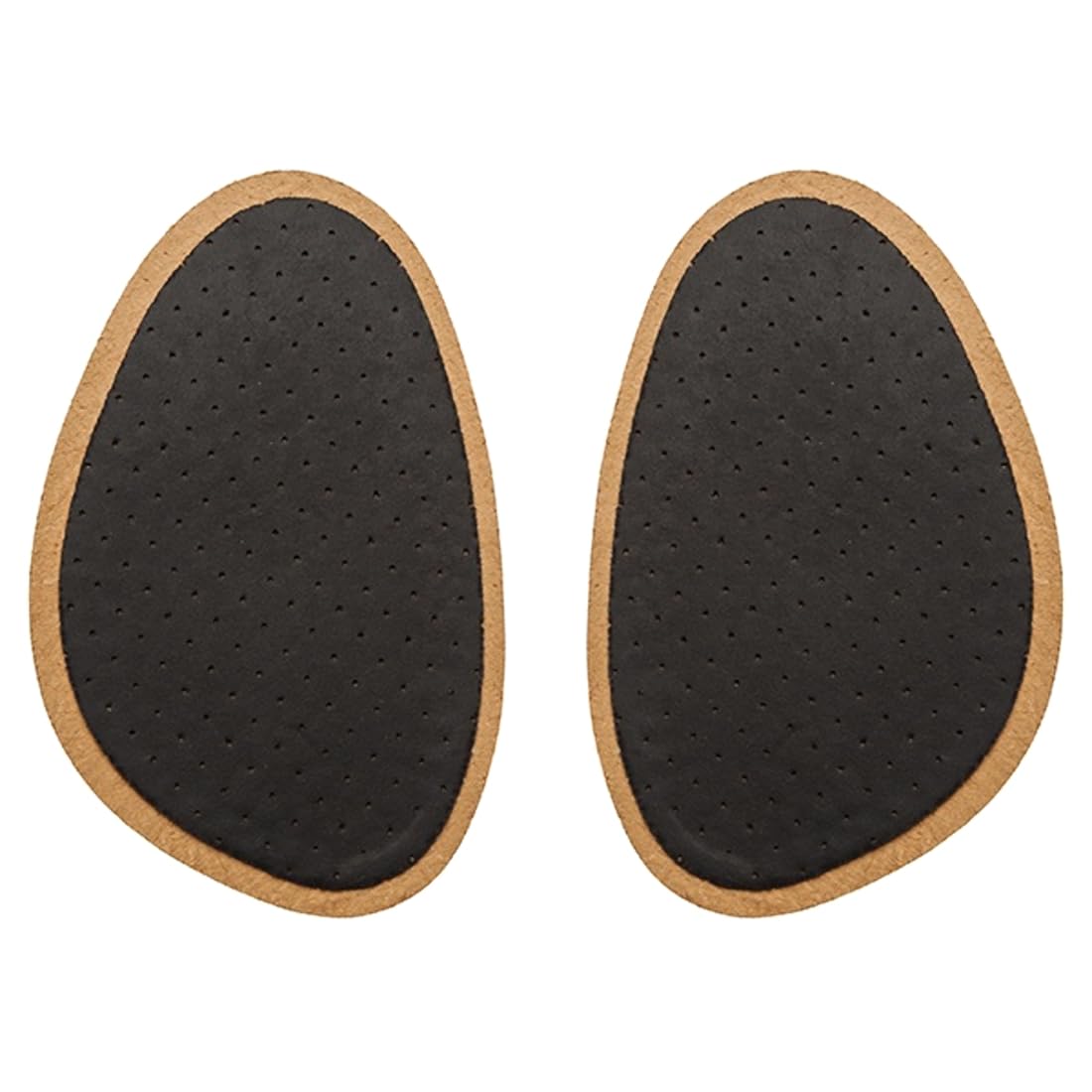 Half Insoles, Shoes Cushion Inserts - Comfortable Premium Tan Leather & Latex - Forefoot Insoles for Heels, Flats (Size: UK 3 - 6)