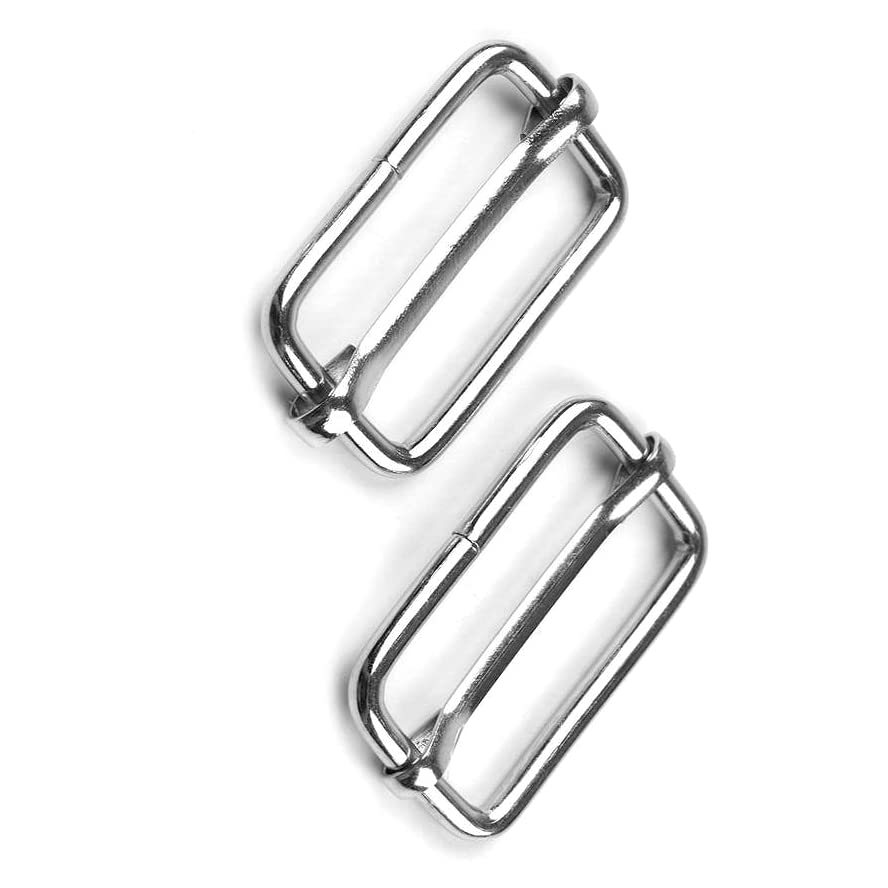 100 x 50 mm 3 Bar / Tri Glide Sliders Buckles Fasteners Backpack, for Webbing Strap, Bag, Accessories, Metal, Silver