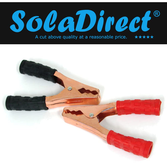 150mm / 6" Crocodile Clips, Alligator Clamps, Electrical Cable Terminal Test Metal Croc Clips - Car Battery, Electric Testing, DIY