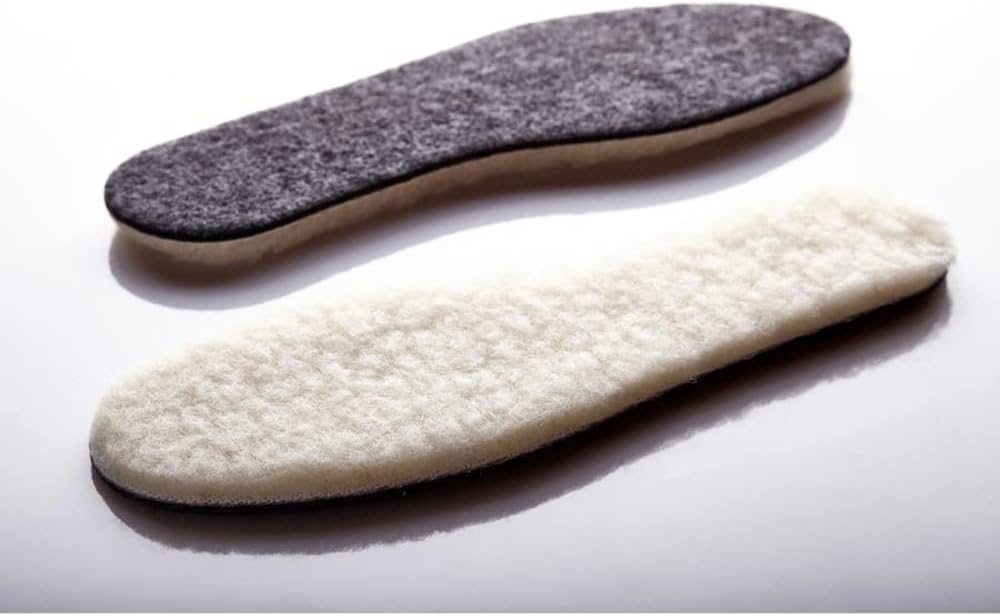 Wool Sheepskin Felt Thick & Fluffy Shoes Insoles Boots Inner Soles (Size UK 12)