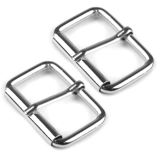 10 x 20 mm Belt Buckles Single Prong Square Replacement Buckle Men Women Belt, Metal, Silver