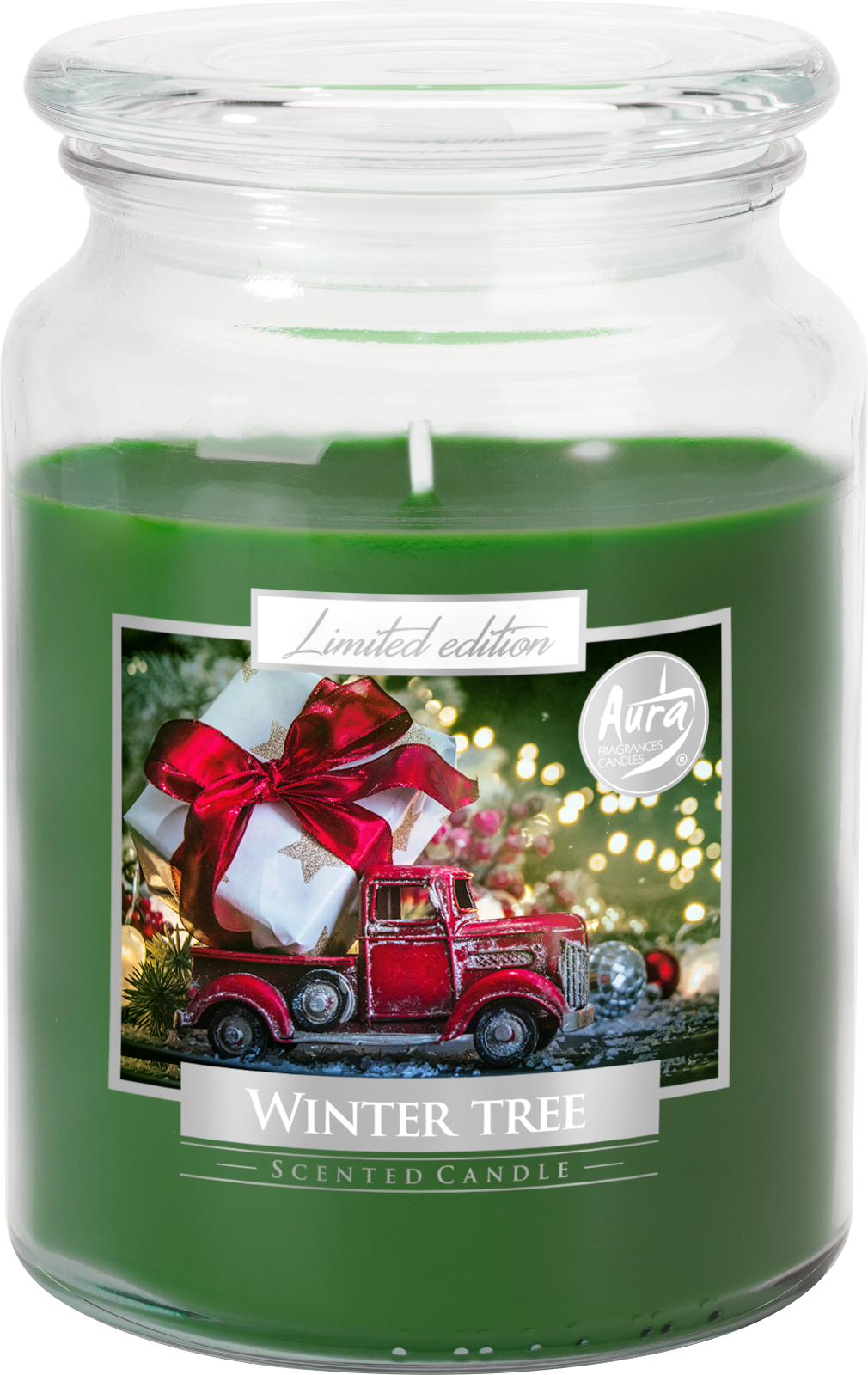 18oz Large Scented Candle In Glass Jar Fragrance Aromatic 100 Hr Burn Time (Winter Tree)