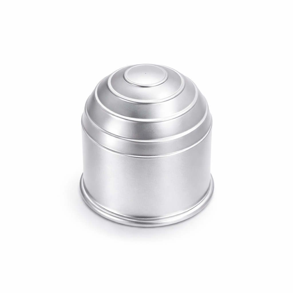 4 x Tow Bar Ball Cover 50mm - Silver Matt Towball Protector Cap - Universal Fit Tow Hitch Ball Cover - Dirt Rust Grease Protection