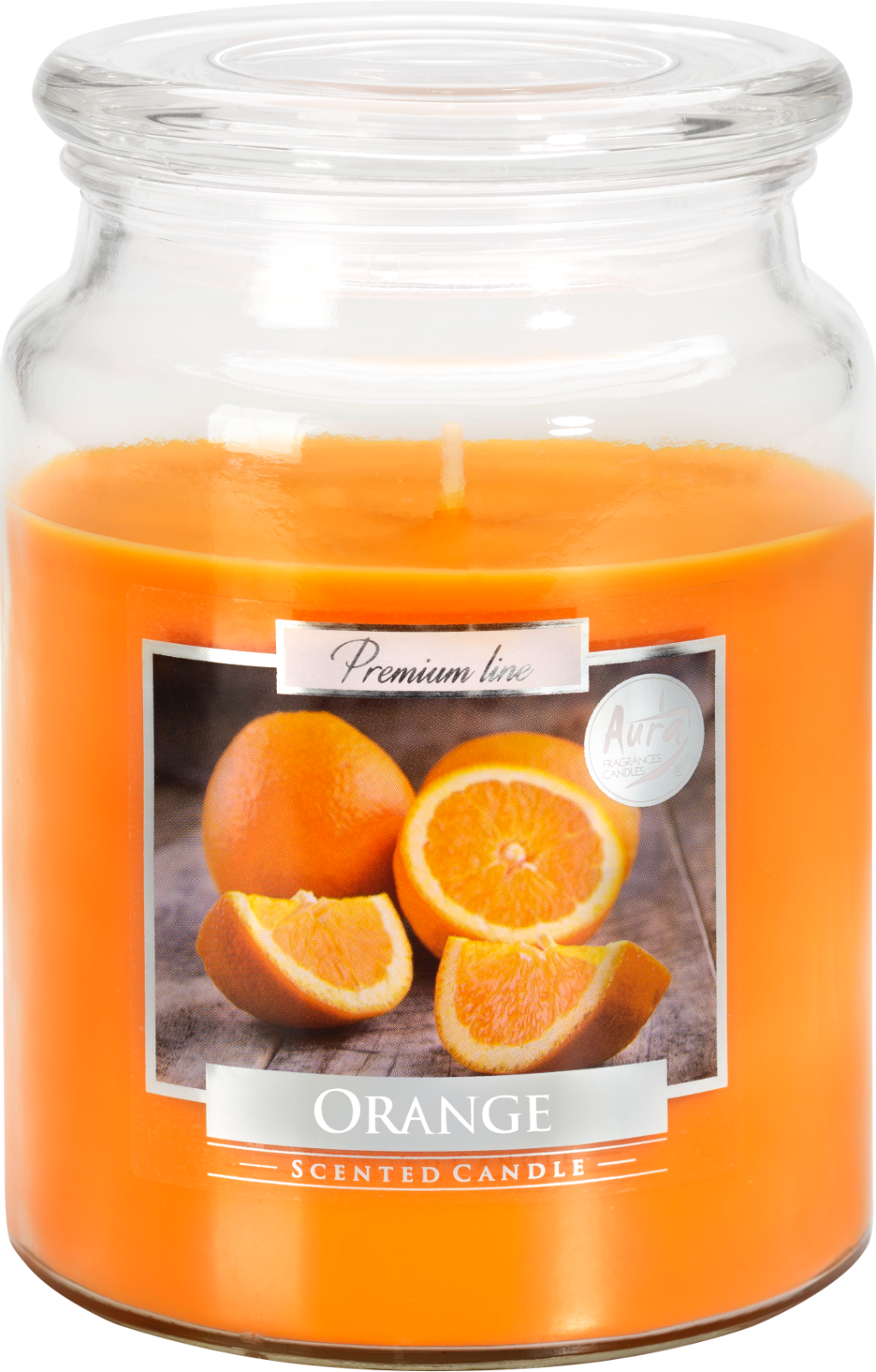 18oz Large Scented Candle In Glass Jar Fragrance Aromatic 100 Hr Burn Time (Orange)