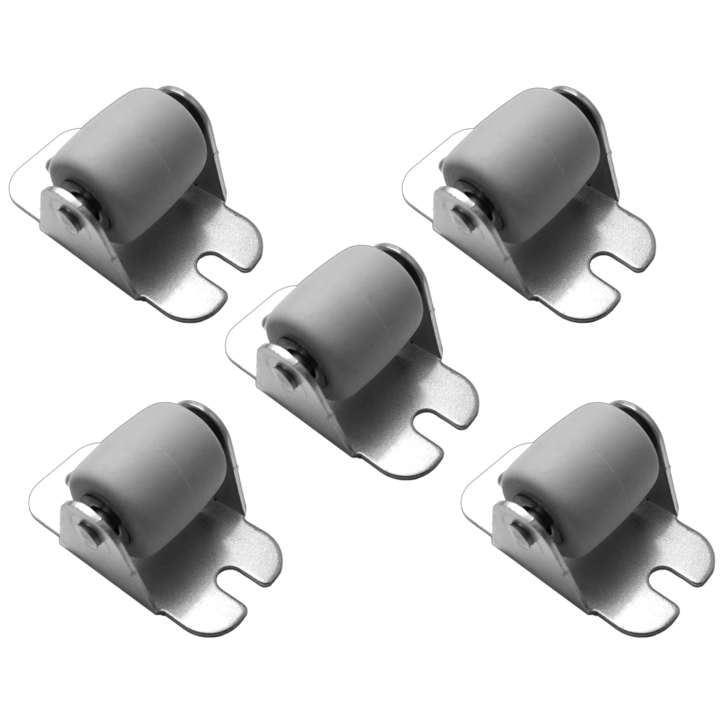 Pack of 5 x Heavy Duty Rubber Furniture Castor Wheels 22mm - Durable Furniture Caster Wheels - Easy Install, Carpet-Friendly