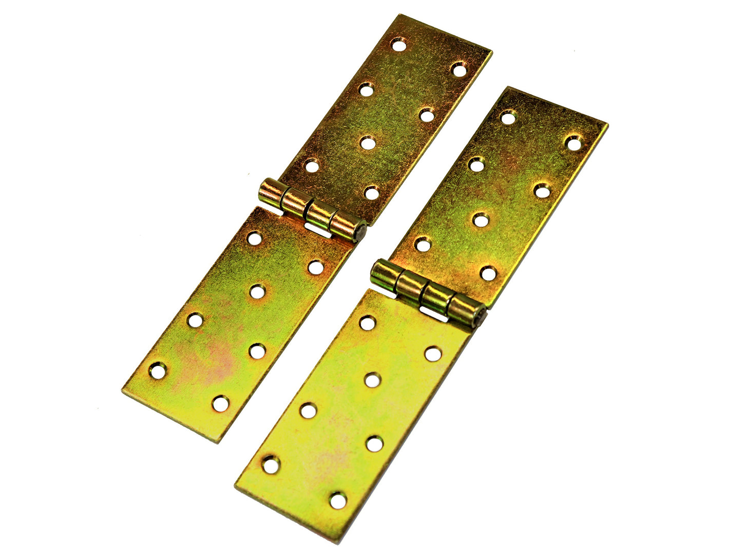 Pack of 2 x 200 mm Backflap Hinge Galvanised, Steel Back Flap Hinges, Weather Resistant, Rust Corrosion Proof, Strap Hinges
