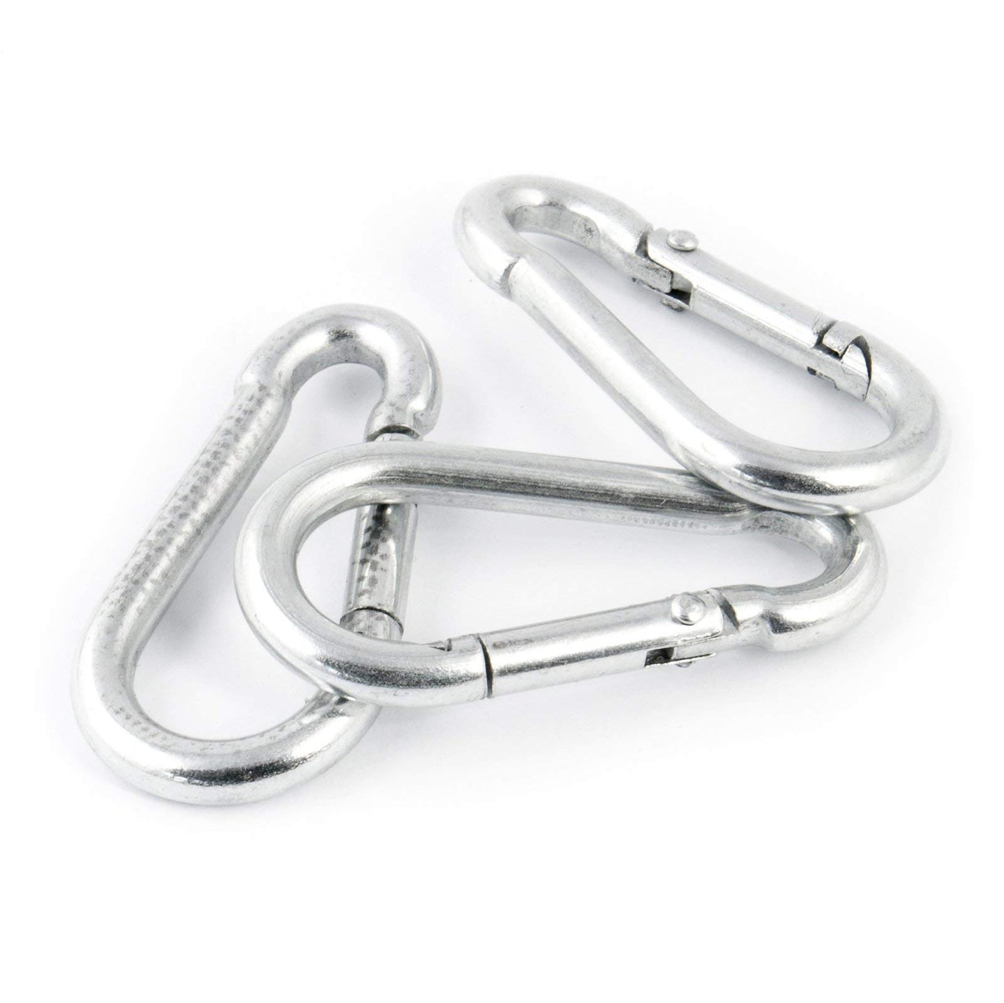 6 pcs of 9 mm x 90 mm Carabiner Spring Loaded Snap Hook Clip Buckle