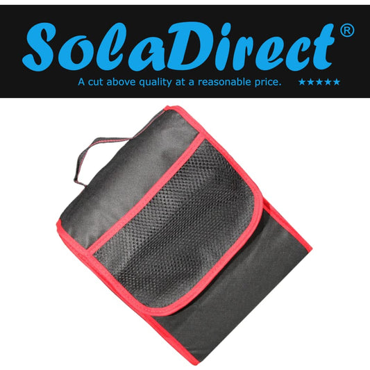 Car Boot Organiser Bag Anti Slip Foldable for Boot Storage Case Tool Bag Boot Tidy Bag, Suitable for All Vehicles, Black & Red (S)