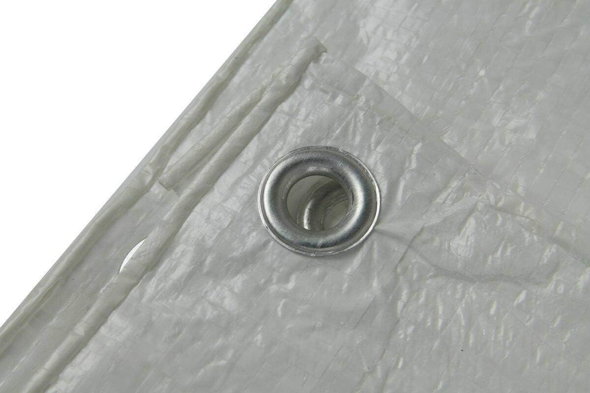 4 x 8 m Tarpaulin Cover - White 90GSM - Waterproof, Frost-Resistant, UV Protection, Multipurpose, Groundsheet