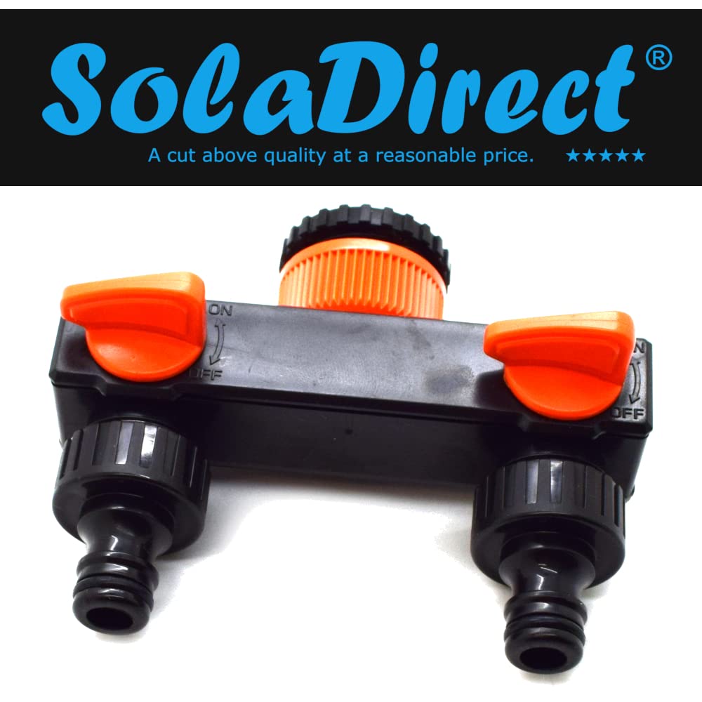 Two Way Tap Splitter for Garden Hose Pipe Irrigation System with Valves