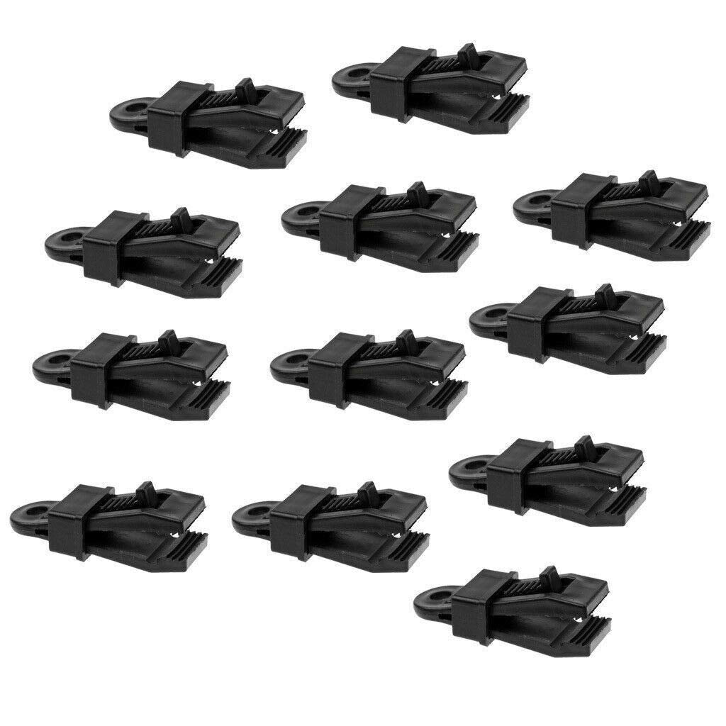 Pack of 6 Windproof Camping Tarpaulin Eyelet Clips Non-Piercing Tent Tie Down Cover