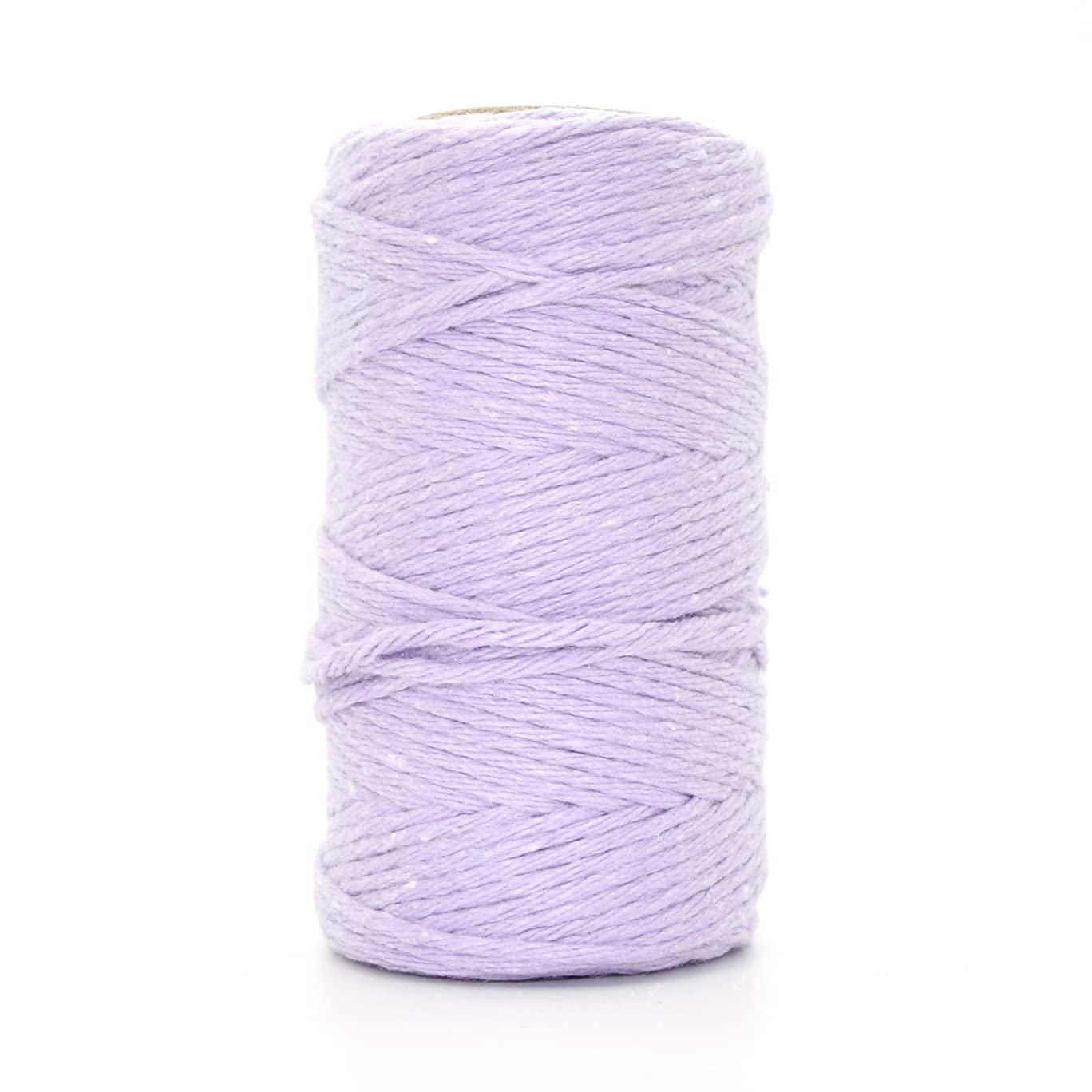 Premium Lilac Macrame Cord Twine, 50 m / 164 ft of 3 mm Thick Natural Cotton Thread Yarn Macrame Rope (Reel)