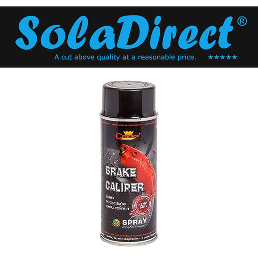 400 mL Black Brake Caliper Spray Paint - High Temperature Coating up to 150°C for Calipers & Brake Drums - Helps Protect from Corrosion and Chemicals, Abrasion Resistant Finish for Car, Motorbike