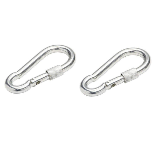10 x 5 mm Locking Carabiner Spring Loaded Snap Hook Clip Buckle