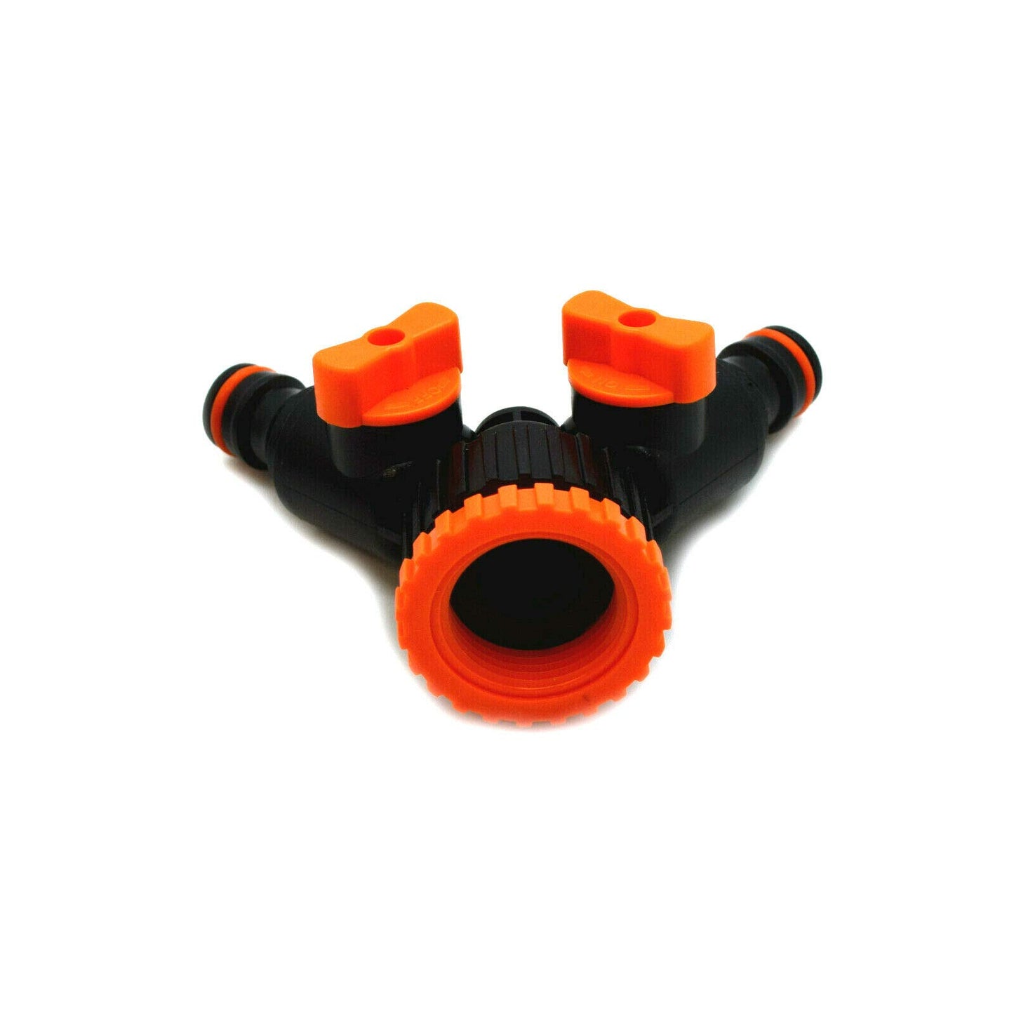 2 Way Garden Hose Splitter 2 Way Hose Connector Water Flow Regulator and Shut Off