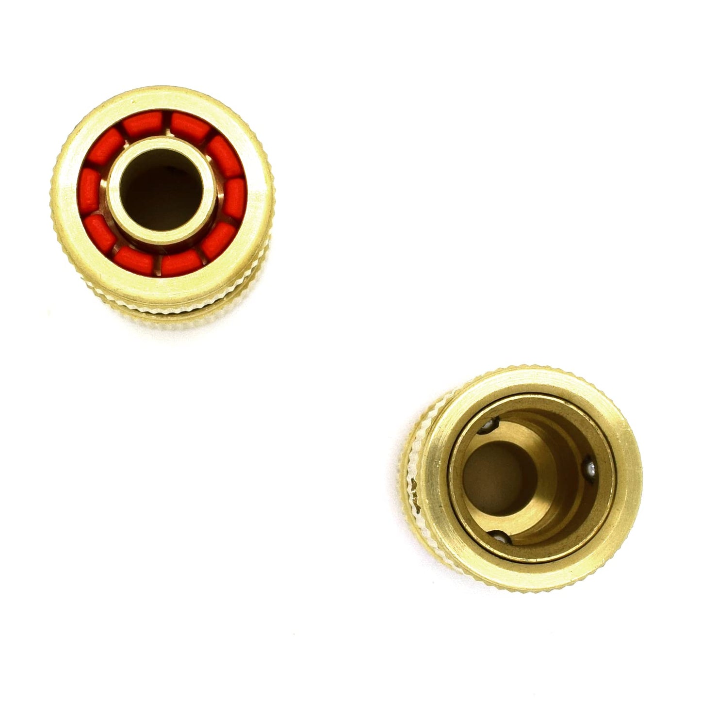 2 pcs Brass Hose Connector Hose End Quick Connect Fitting 1/2" Hose Pipe Quick Connector for Gardening, Home Watering, Car Washing