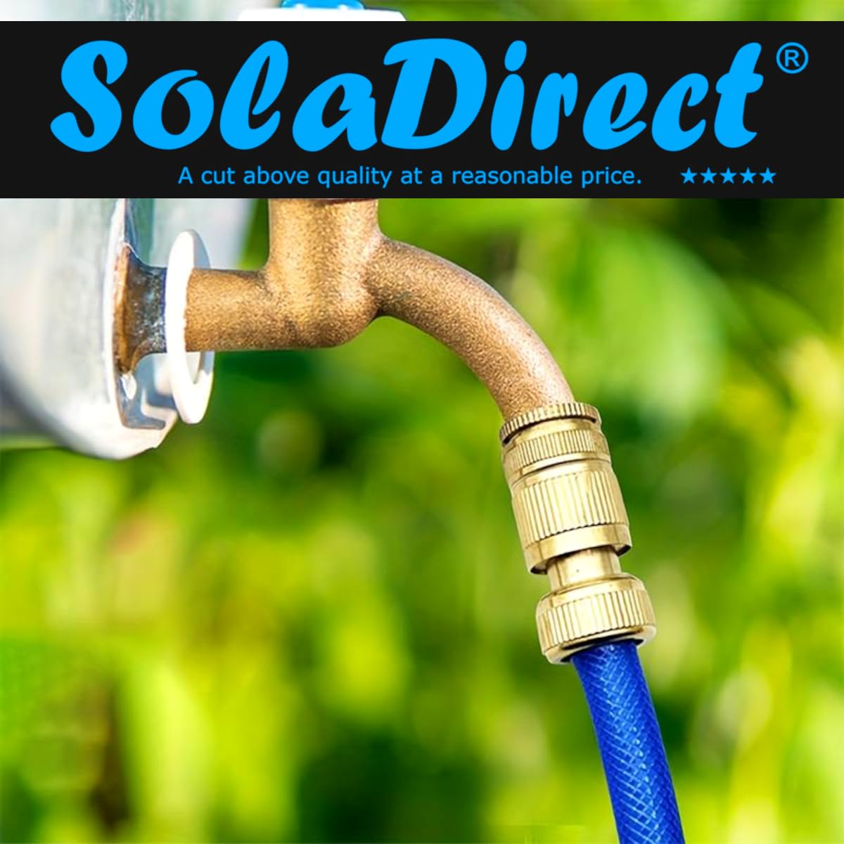 Premium Brass Hose Tap Connector - 3/4 Inch & 1 Inch BSP Two-in-One Garden Hose Fitting, Durable and Corrosion-Resistant
