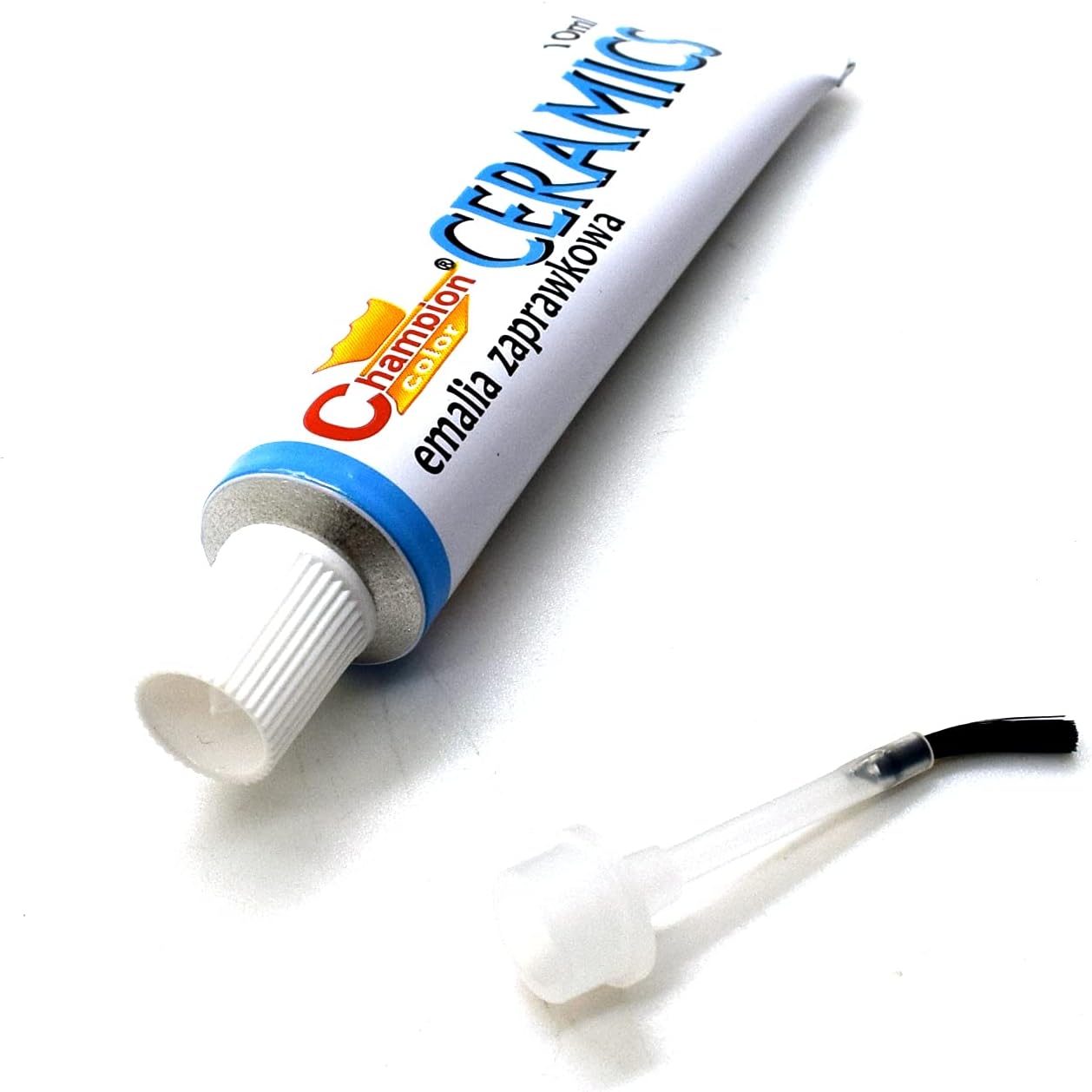Enamel White Touch Up Paint, 10 mL Easy and Quick Drying Chip Repair Kit, Compatible with Kitchen Appliances, Shower, Sink, Fridge
