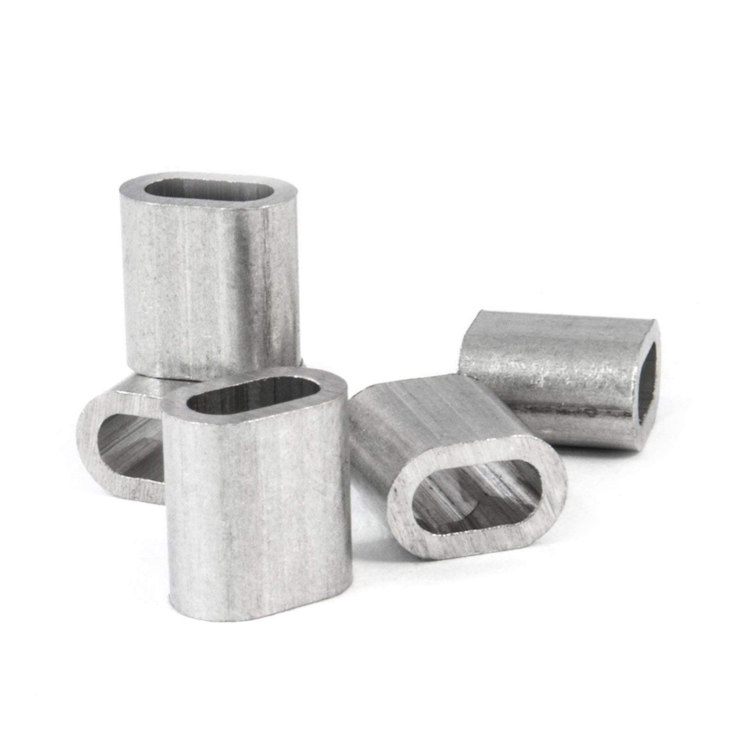 4 pcs of 3 mm Alu Ferrules Aluminium Rope Sleeves Wire Rope